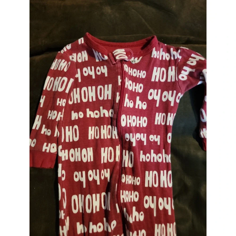 Baby gap‎ santa ho ho ho sleeper Christmas one piece 6 12 months
